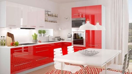 Красно-белая кухня: особенности и варианты дизайна