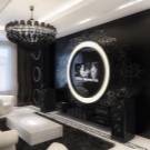 Черно-белая гостиная: особенности дизайна, реальные примеры в интерьере