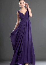 Темно-фиолетовое вечернее платье