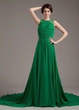 Летнее вечернее платье зеленого цвета