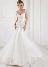 Свадебное платье русалка с корсетом