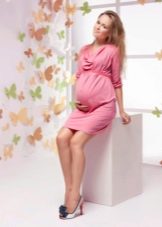 Платье для беременных весеннее розовое