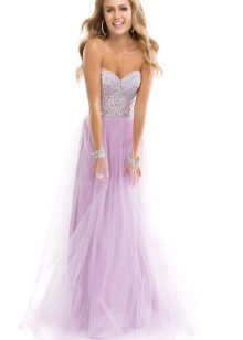 Светло-фиолетовое платье