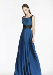 Сине-черное вечернее платье