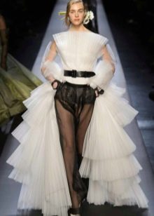 Свадебное платье от Jean Paul Gaultier бело-черное
