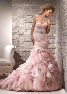 Розовое платье русалка