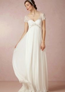 Свадебное платье с завышенной талией