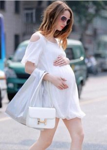 Летнее платье для беременных с рукавами