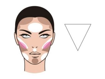 Прически и макияж для треугольного лица