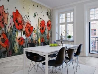 Дизайн стены возле стола на кухне 50 фото полки фотообои и картины над обеденным столом Чем еще можно украсить стену