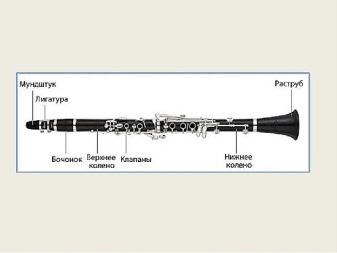 Строение кларнета схема