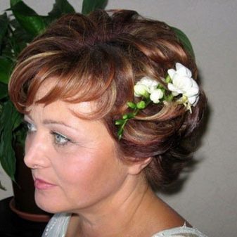 Прическа невесты короткие волосы 50 годы