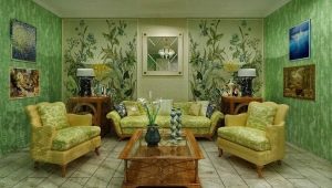 Зеленая гостиная: оттенки, цветовые сочетания, рекомендации по оформлению