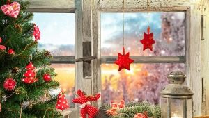 Украшаем окна к Новому году