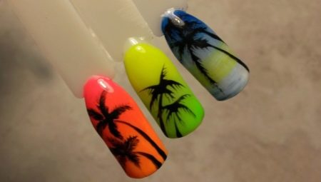 Как нарисовать пальму на ногтях?