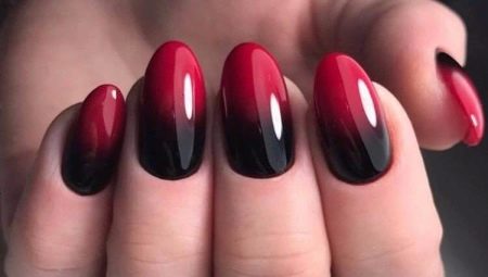 Красный градиент на ногтях – необычные и яркие решения