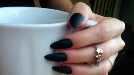 Острые черные ногти: модные варианты и оригинальные идеи