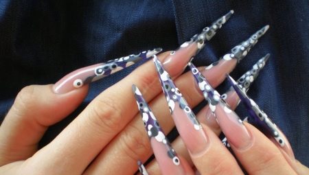 Длинные наращенные ногти: особенности, дизайн и примеры