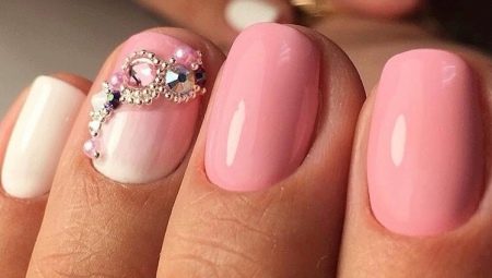 Особенности розового маникюра на короткие ногти