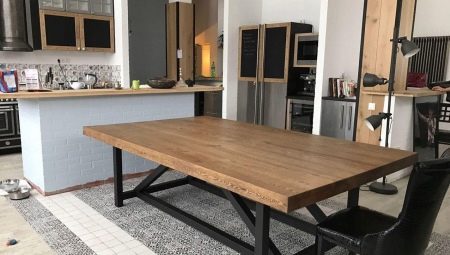Кухонные столы в стиле лофт: как выглядят и как их выбрать?