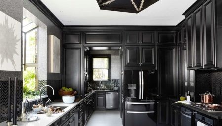 Черная кухня: выбор гарнитура, сочетание цветов и дизайн интерьера