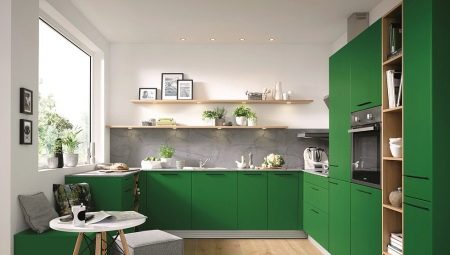 Зеленые Обои На Кухне Фото