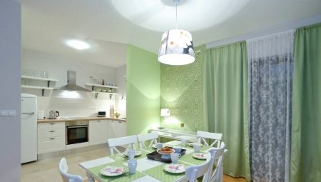 Зеленые шторы на кухню: разновидности и советы по выбору