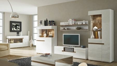 Белая модульная мебель для гостиной: особенности и интересные варианты