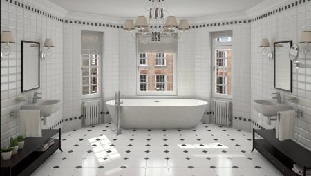 Ванная Комната В Белой Плитке Дизайн Фото