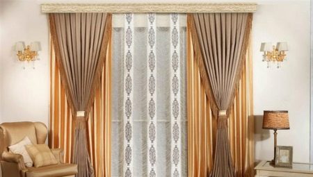 Двойные шторы в гостиную: современный дизайн и правила выбора