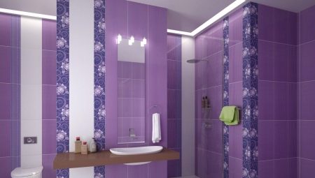Фиолетовая плитка в ванную комнату: особенности и варианты дизайна 