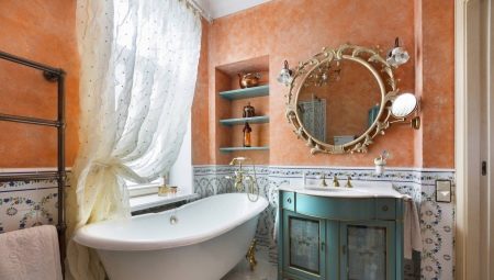 Плитка в стиле прованс в интерьере ванной