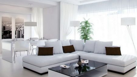 Варианты дизайна интерьера белой гостиной