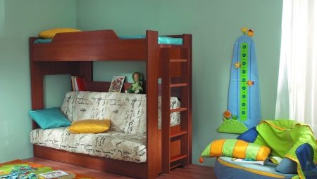 Детские двухъярусные кровати с диваном: разновидности и советы по выбору