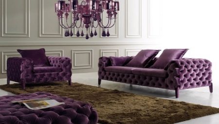 Фиолетовые диваны: виды и выбор в интерьер