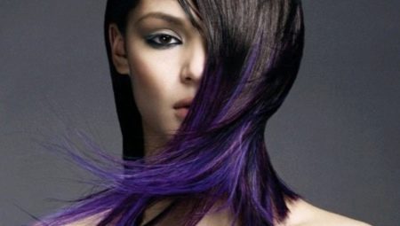 Фиолетовые кончики волос: модные тренды и техника окрашивания