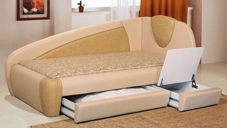 Односпальные диваны с ящиками для белья: особенности и выбор