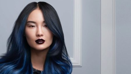 Синие кончики волос: особенности и правила окрашивания