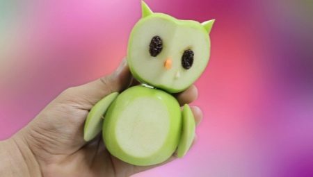 Как сделать сову из яблок?