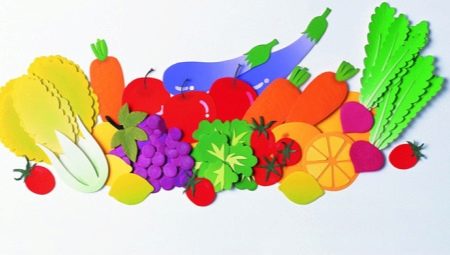 Изготовление овощей и фруктов из бумаги