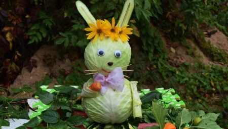 Как сделать зайца и кролика из капусты?