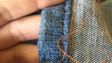 Какими нитками подшить джинсовую ткань?