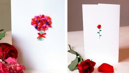 Делаем открытки с цветами своими руками