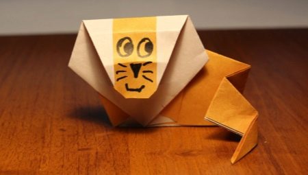 Как можно сделать оригами в виде льва?