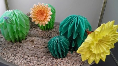 Как сделать оригами в виде кактуса?