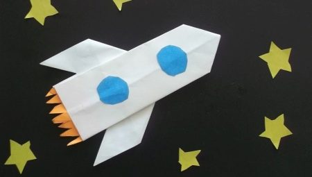Оригами в виде космической ракеты для детей