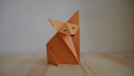 Оригами в виде лисы