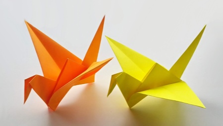 Оригами в виде журавлика
