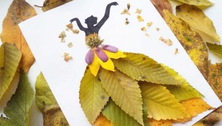 Поделки «Девушка-Осень» из листьев