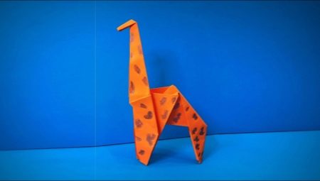 Создание оригами в виде жирафа